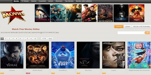 Los movies tv on sale shows