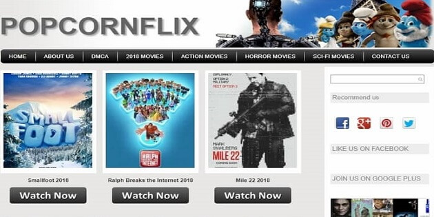 Εναλλακτική λύση Popcornflix Putlocker