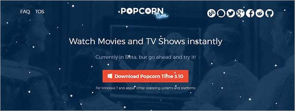 Popcorn Time - Kickass Torrents-alternativ