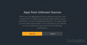 Turn on apps from unknown sources