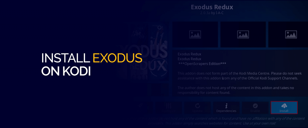 Installeer Exodus op Kodi