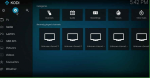 Kodi settings