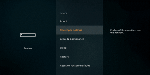 Figure 3 FireTV Developer Options