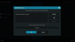 Kodi addon menu