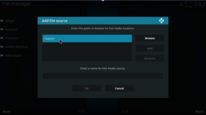 Kodi Bestandsbron toevoegen menu 2 1