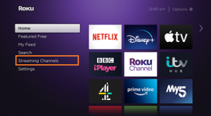 انتقل إلى قنوات البث على شاشة Roku