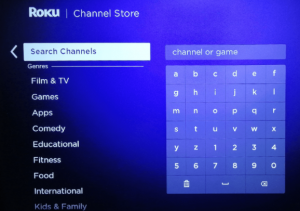 Search tool Roku channels