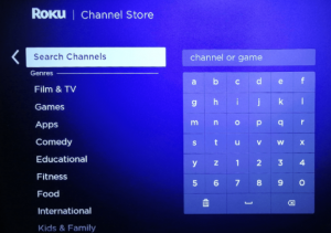 أداة البحث عن قنوات Roku