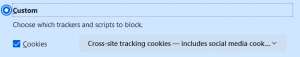 Cross-site tracking van Firefox