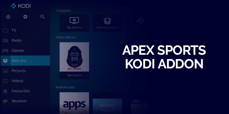 Componente aggiuntivo ApeX Sports per Kodi