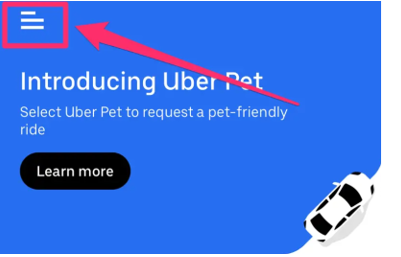 Uber menu