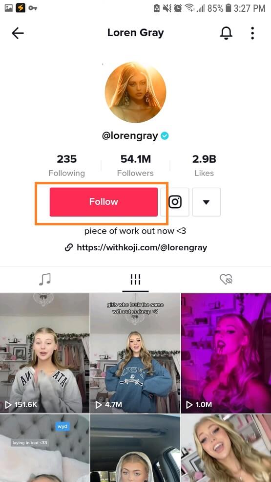 Tik Tok Loren Grey