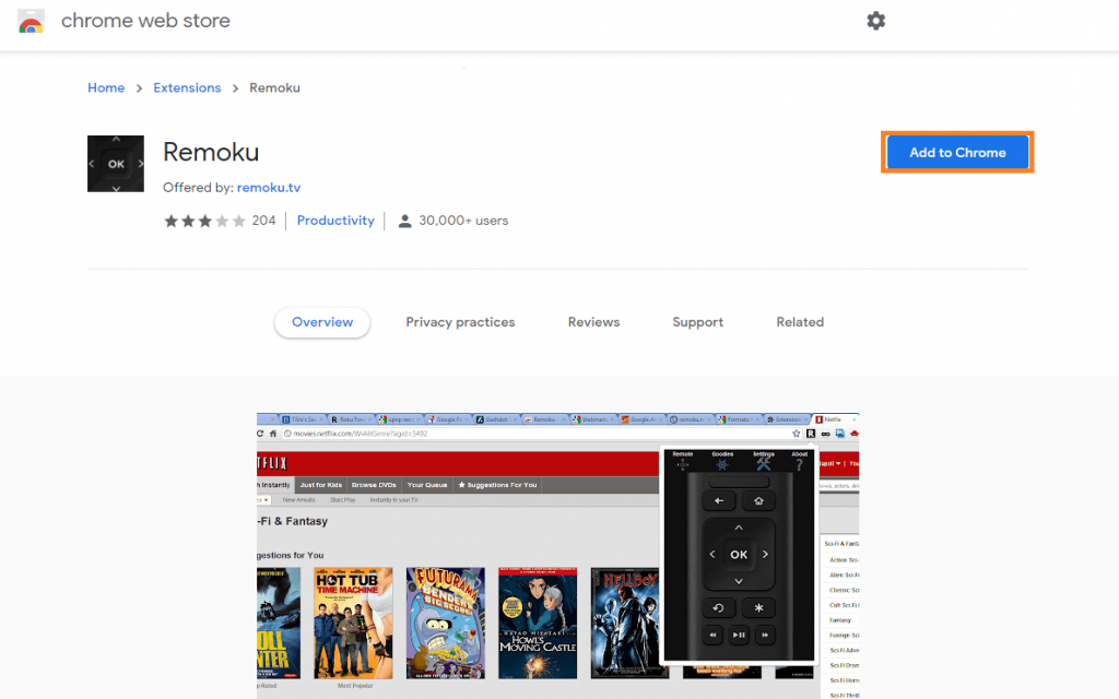 Add Remoku to Chrome