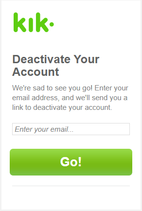 Deactivate Kik