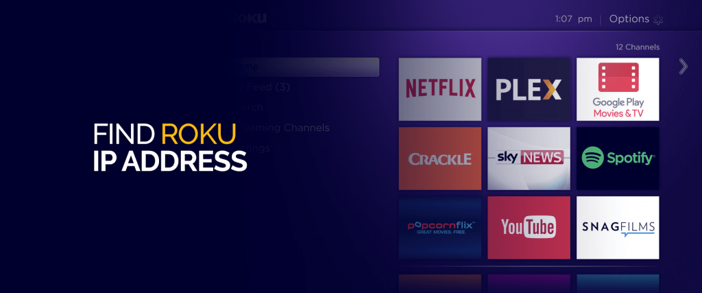 ابحث عن عنوان IP الخاص بـ Roku