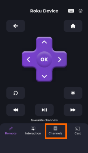 Roku externe mobiele app