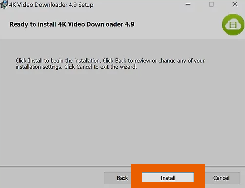 Install the 4K video downloader