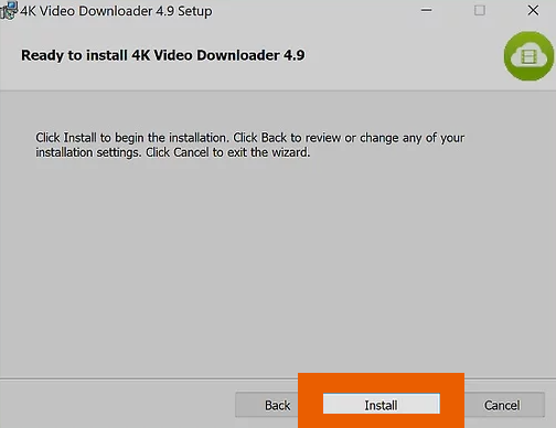 Instale o downloader de vídeo 4K