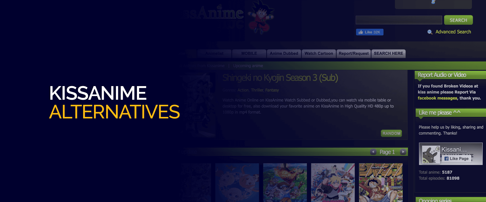 O que é KissAnime? 15 Melhores Alternativas de Kissanimes