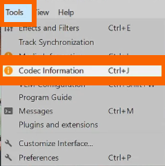 Tool Codec information
