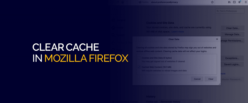 Clear Cache in Mozilla Firefox