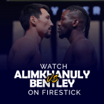 Se Janibek Alimkhanuly vs Denzel Bentley på Firestick