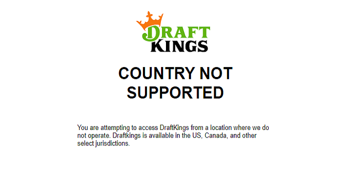 DraftKings geo-restriktionsfel