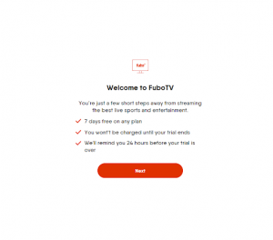 Start FuboTV Free trial