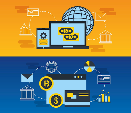 Online Banking Schematic Picture