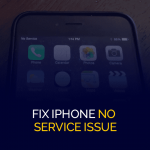 إصلاح مشكلة عدم وجود خدمة في iPhone