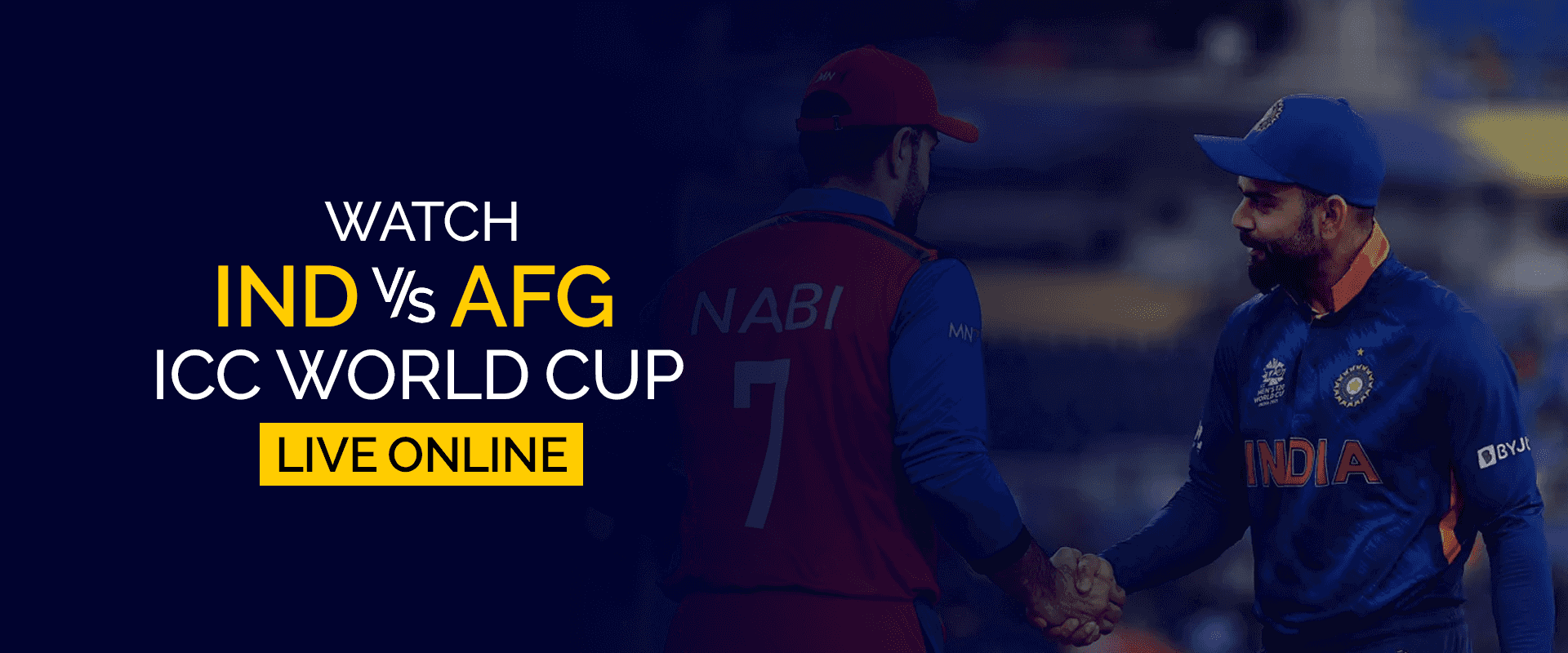 Vea la Copa Mundial IND vs AFG ICC en vivo en línea