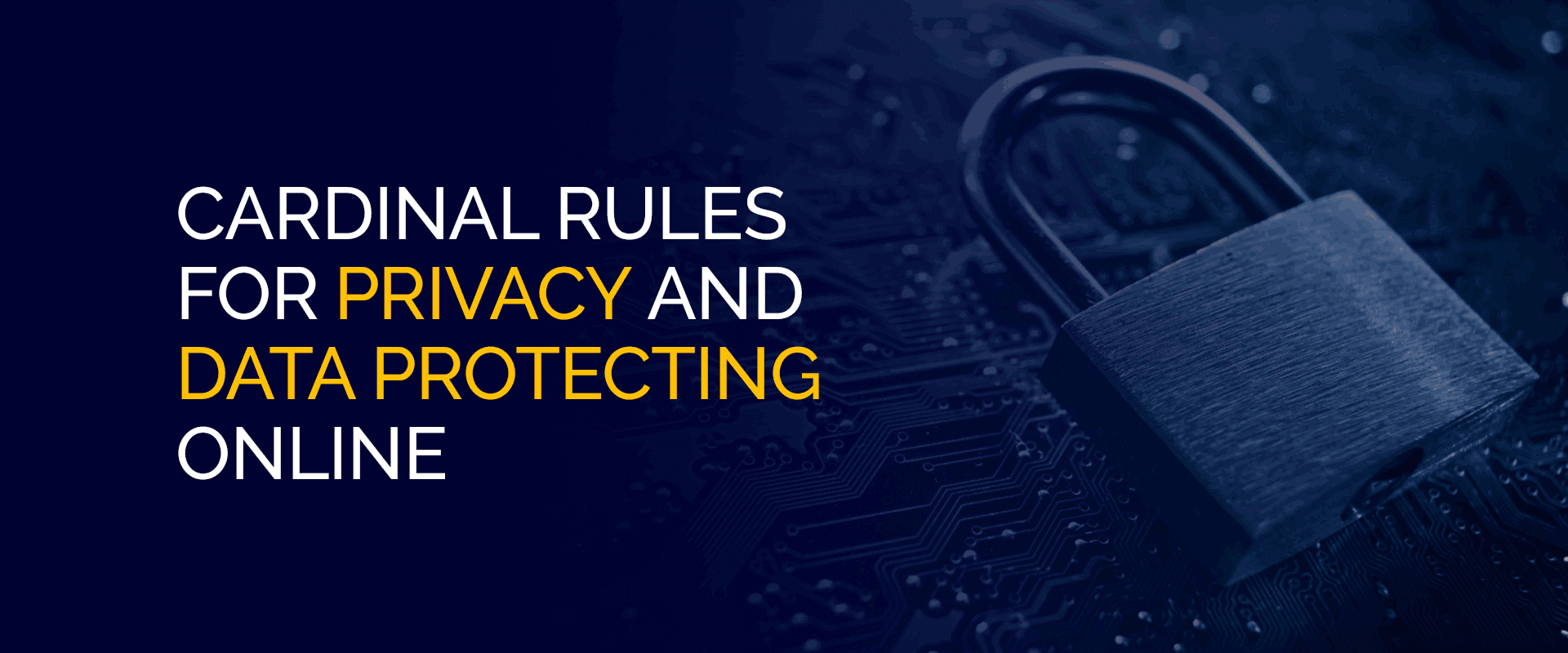 Cardinal Rules for Privacy and Data Protecting Online