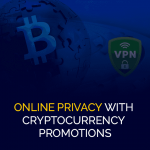 Privacidade online com promoções de criptomoeda