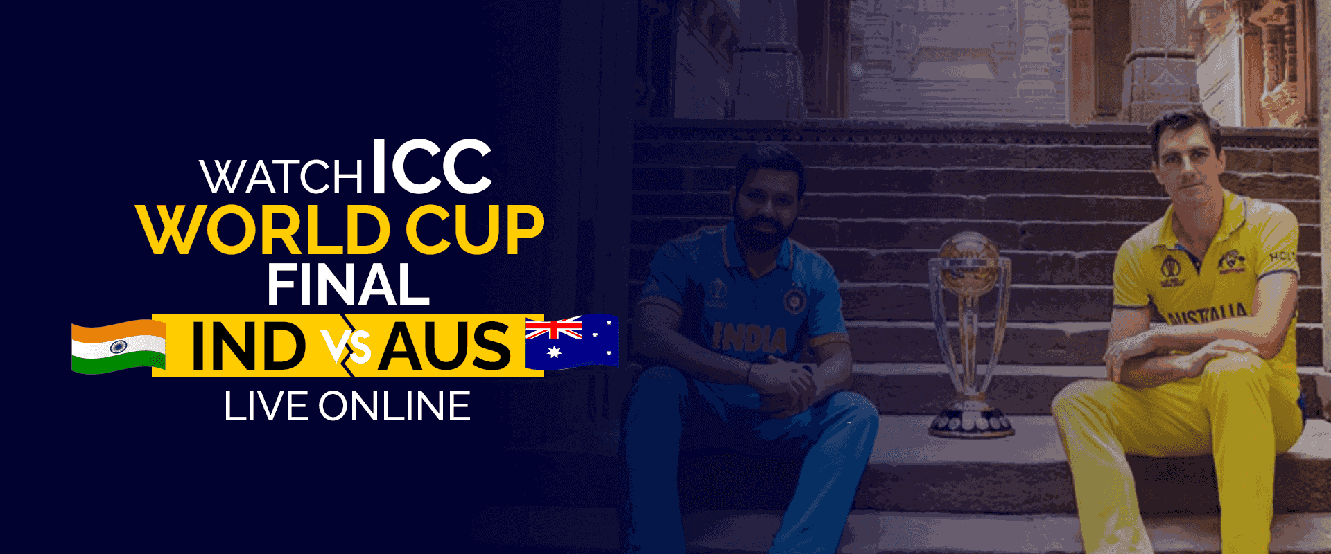 Bekijk ICC Wereldfinale IND vs AUS live online