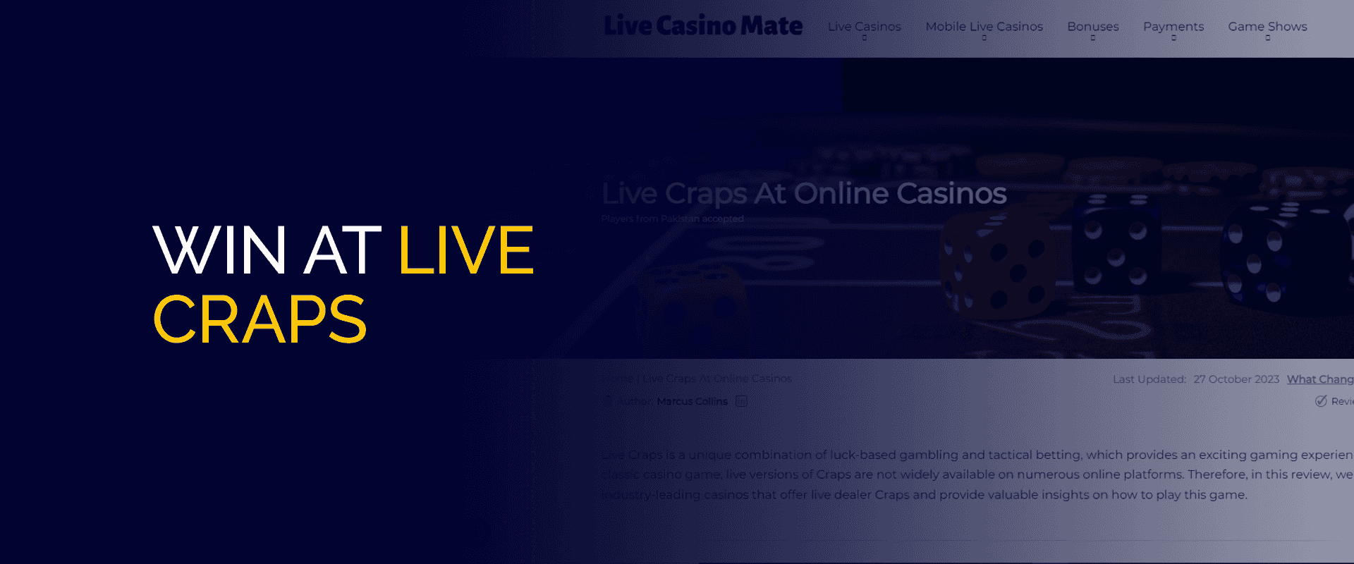 Win at Live Craps