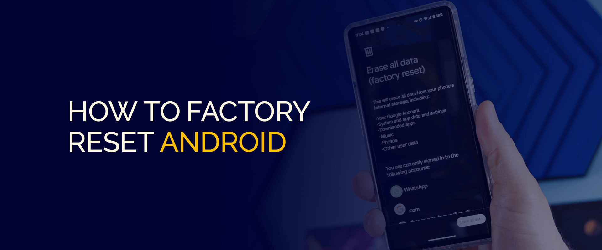 Wéi Factory Reset Android