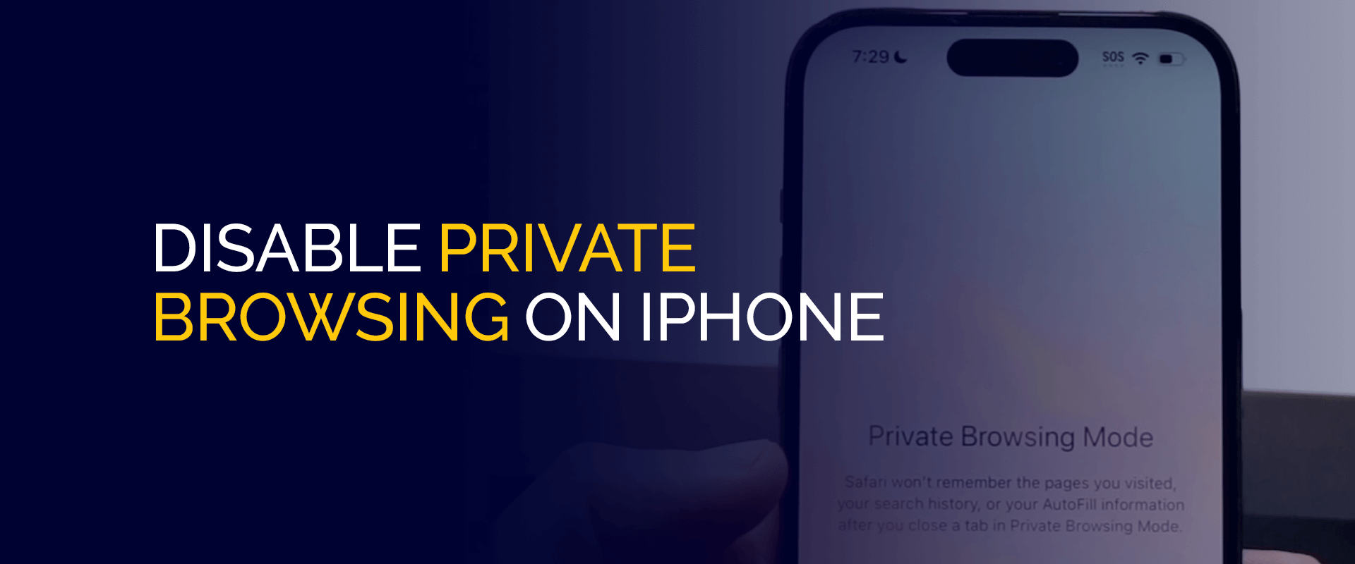 Deshabilitar la navegación privada en iPhone