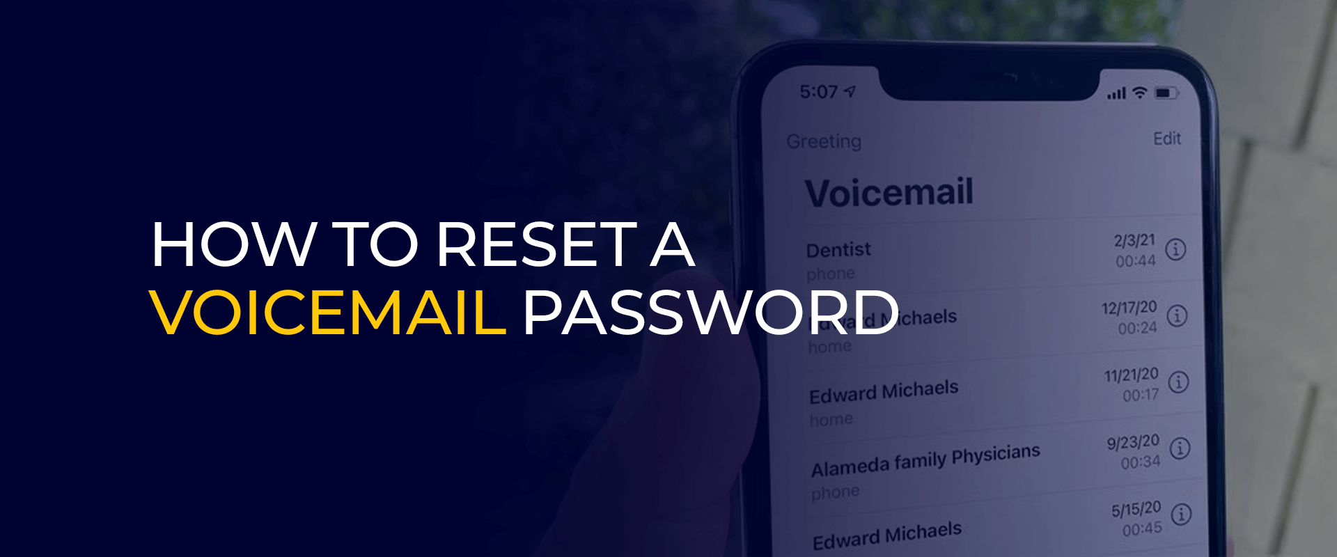 How to Reset a Voicemail Password