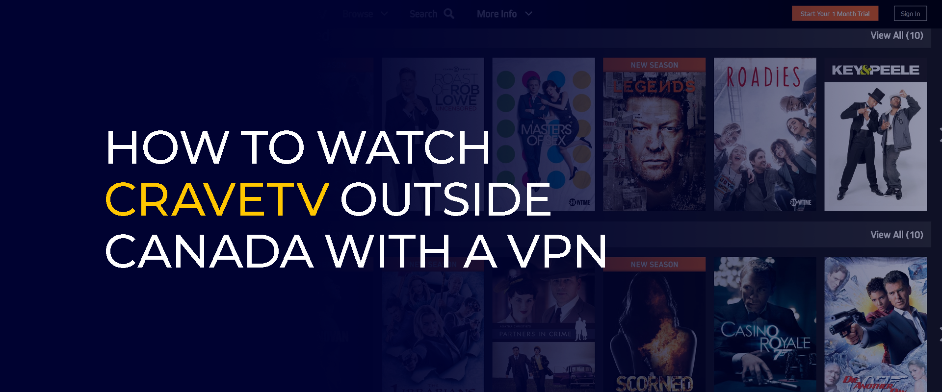 Comment regarder CraveTV à l'extérieur du Canada avec un VPN