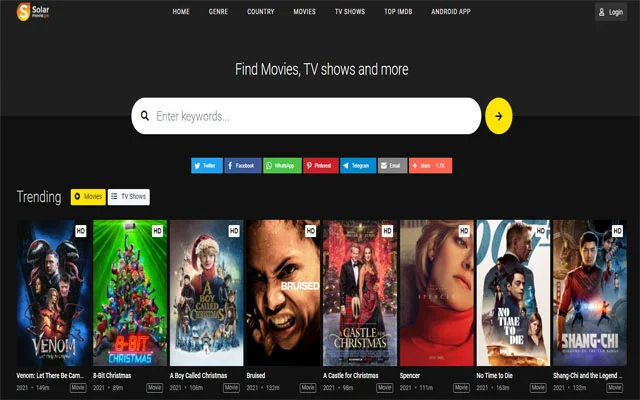 Solar movies main homepage