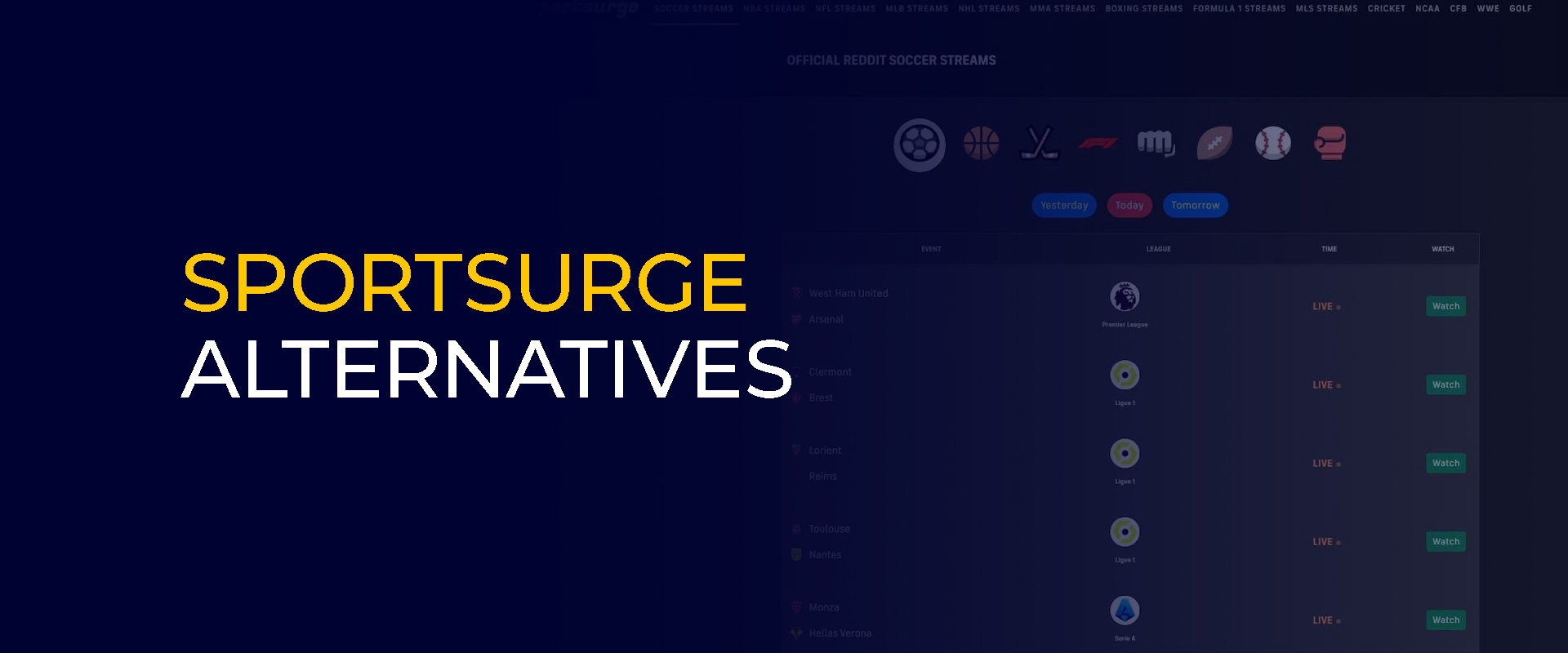 Sportsurge Alternatives