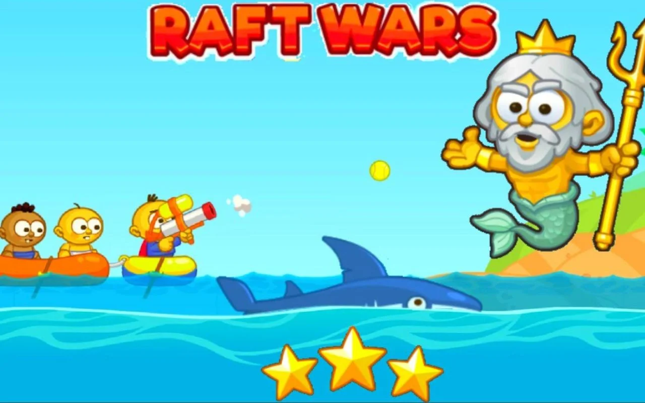 Raft Wars online game banner.