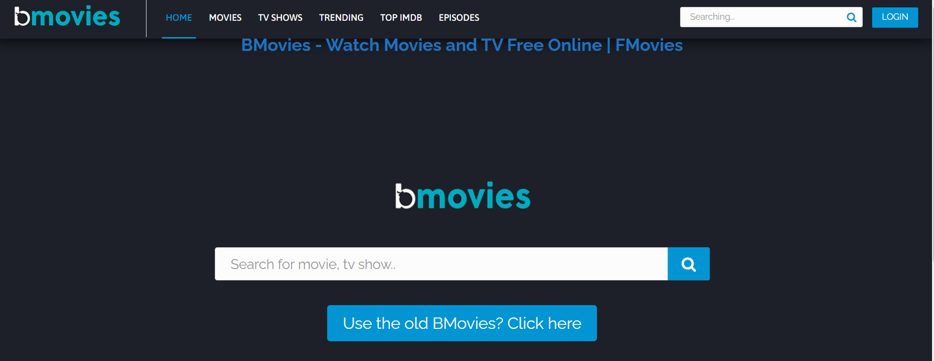 BMovies site homepage