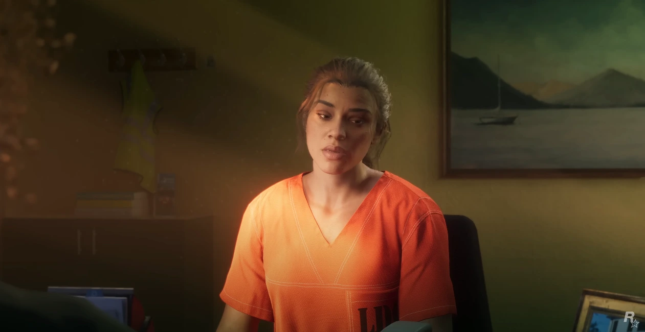 Screenshot of GTA 6 trailer showing Gta 6 female lead and protaganist Lucia.