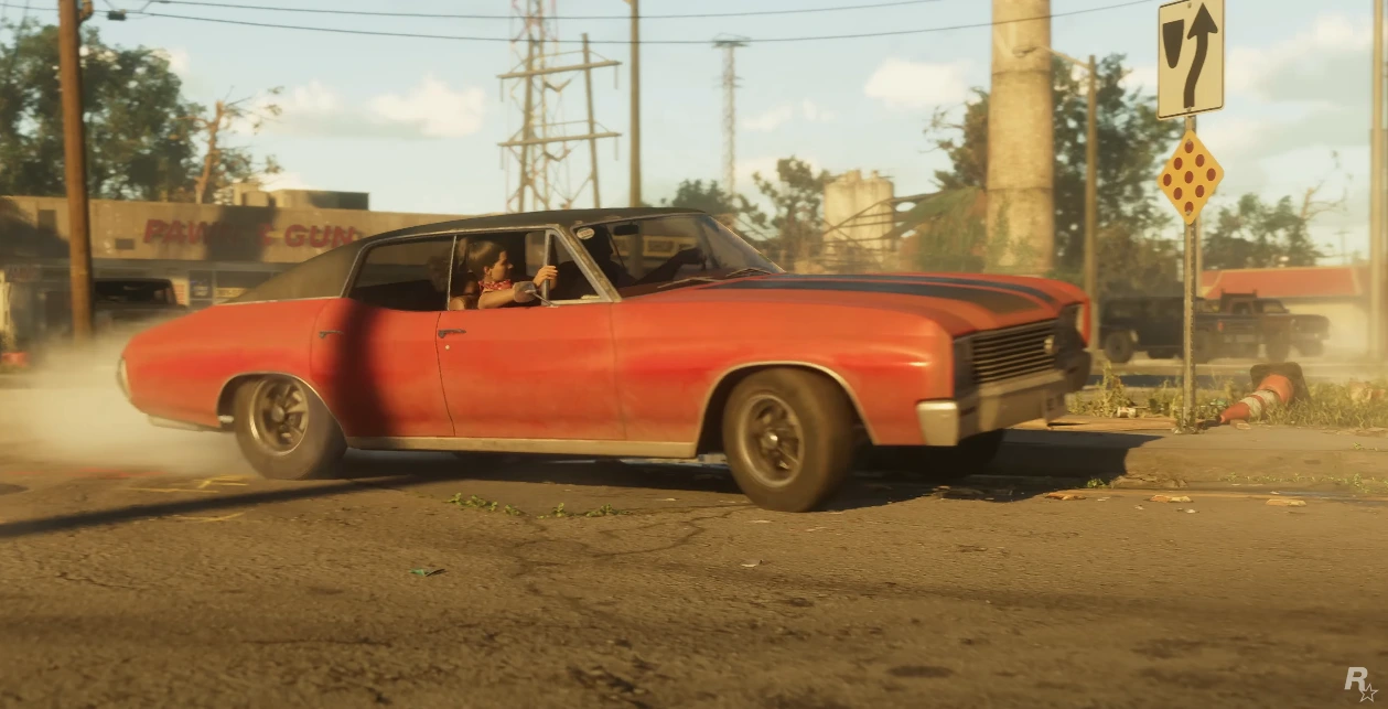 Screenshot of GTA 6 Trailer in which GTA protagonist driving Jason Special Car.