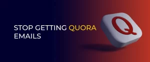 Quora logo and text - stop getting quora emails