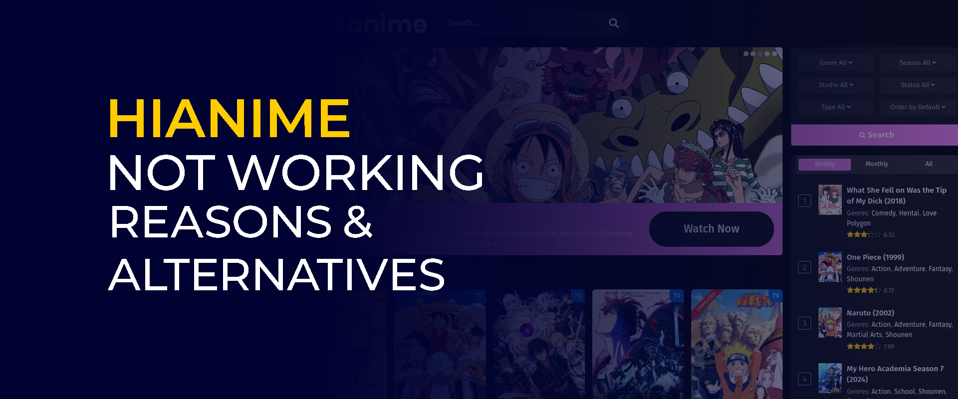 HiAnime Not Working Reasons & Alternatives Banner