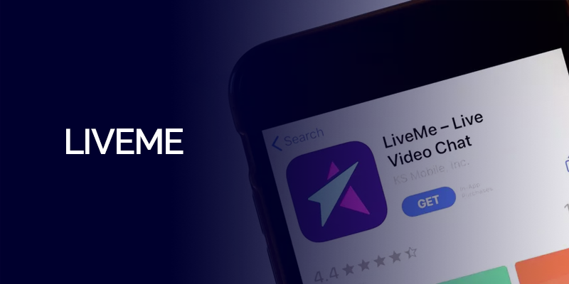 Smartphone displaying the LiveMe App's download page in appstore.