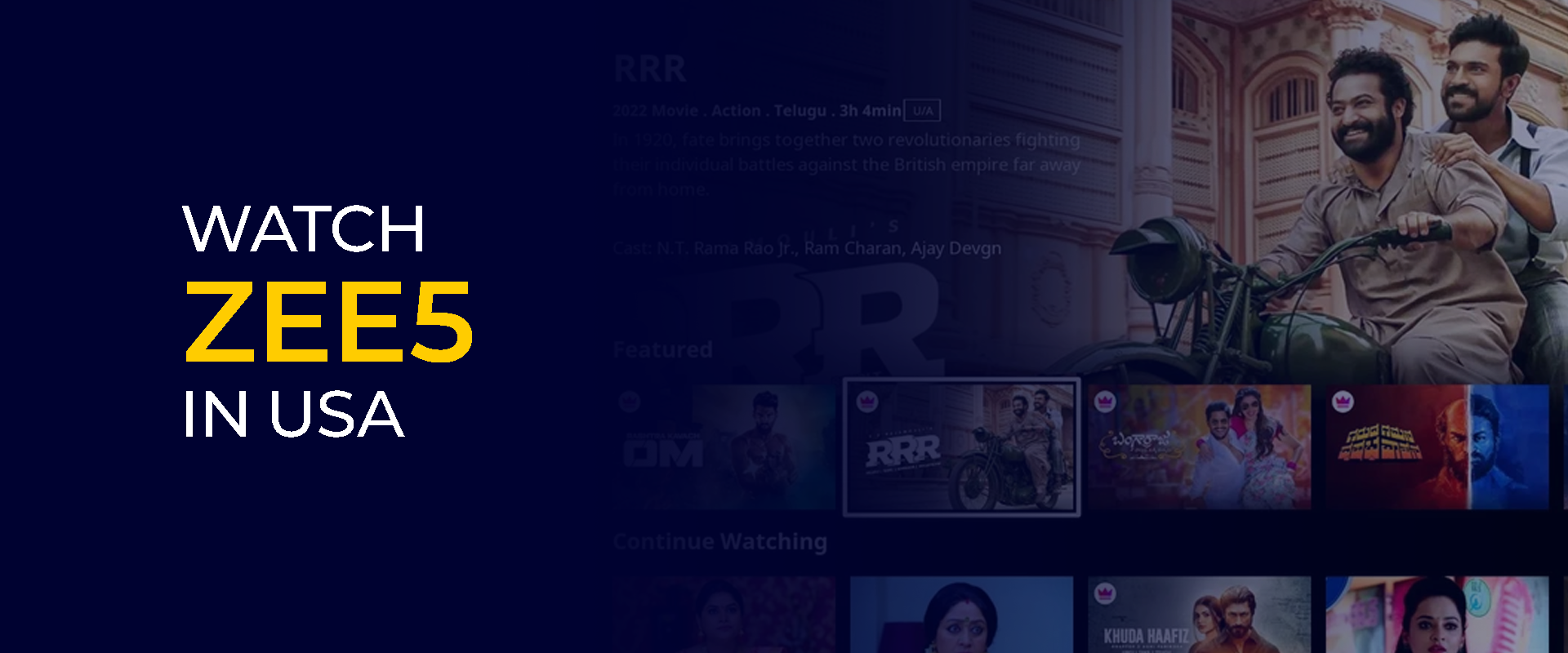 Watch Zee5 in USA Banner