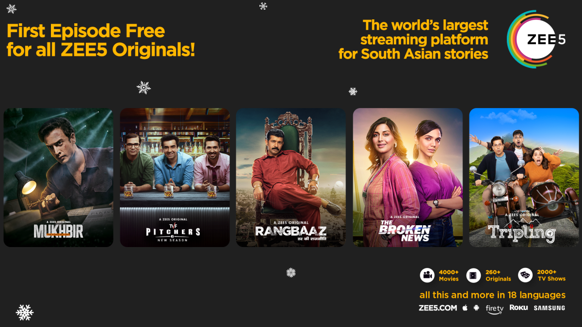 Zee5 Homepage Screenshot